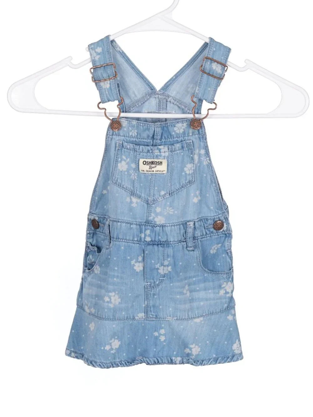 Vintage OshKosh B'gosh Vestbak Denim Overall Bibs Shorts 24M